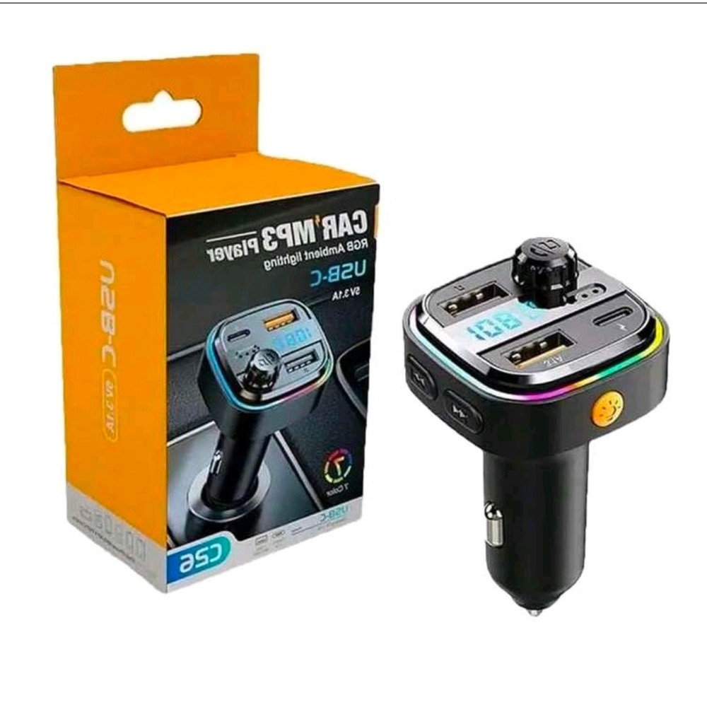 Bluetooth 5.0 with fast 3.1A FAST CHARGING, FM Transmitter, USB-C‎ Port